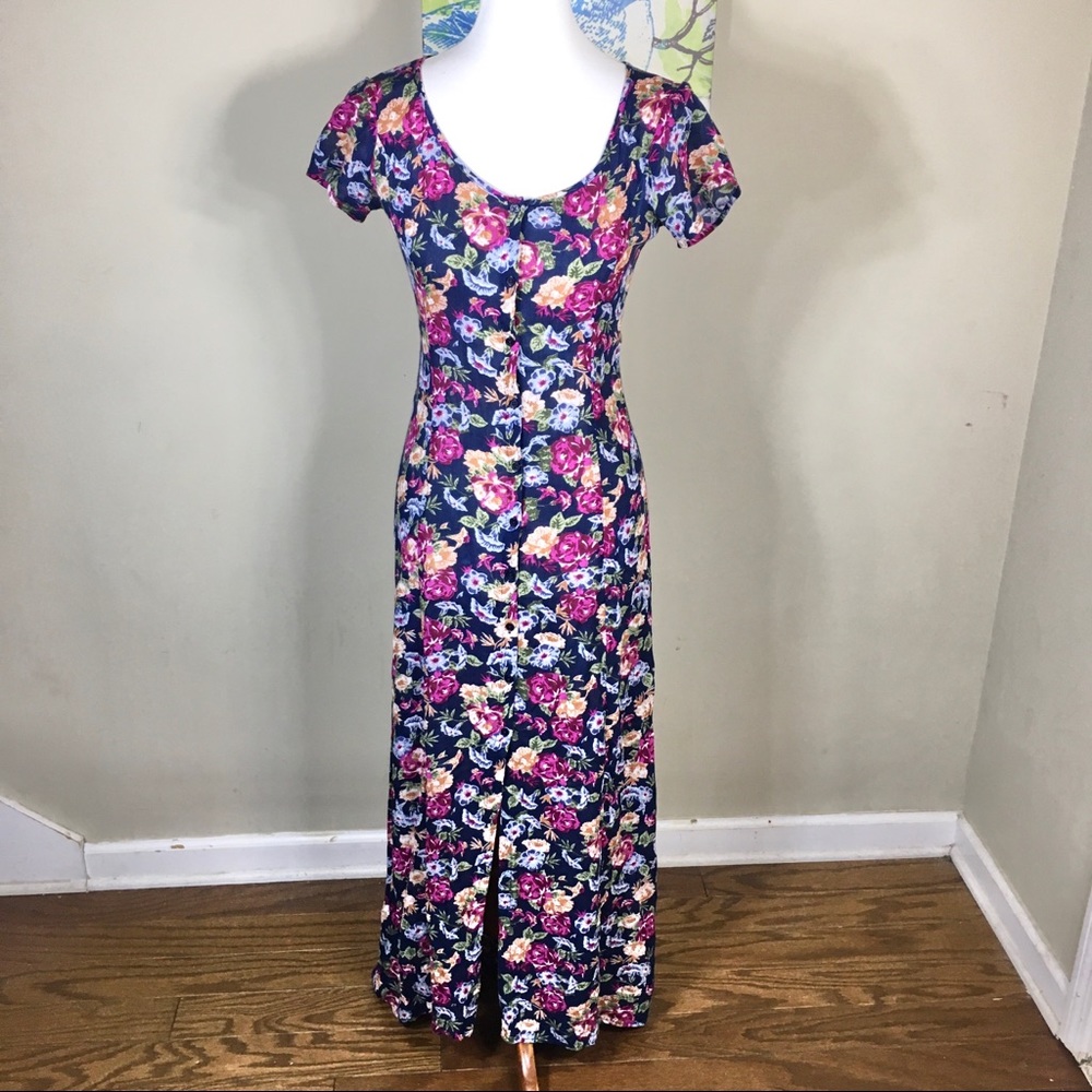 Billabong Floral Button Down Maxi Dress